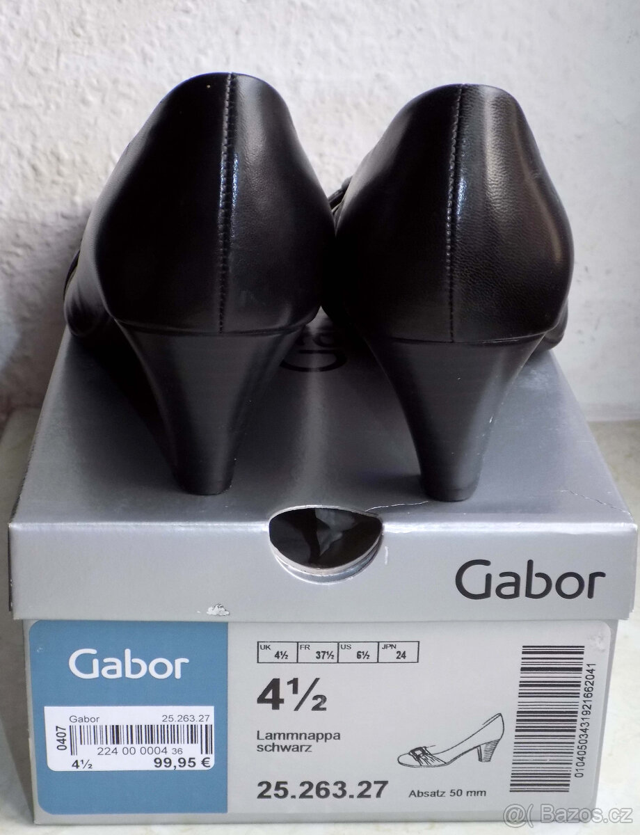 Luxusní kožené kvalitni botky GABOR VEL. 4 ½ 4,5 37 ½ 37,5 - 7