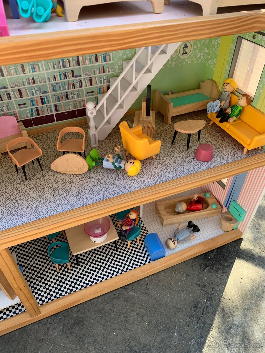 Domečky pro dřevěné panenky s příslušenstvím, pro Barbie - 7