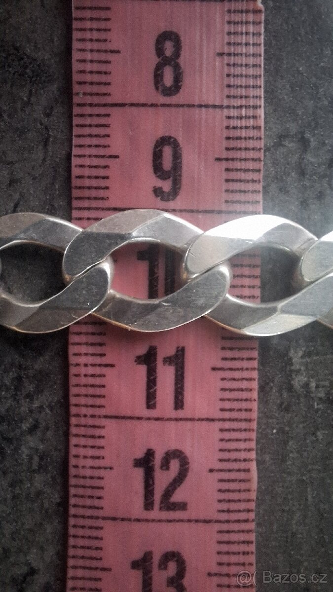 Masivní stříbrný řetěz ryzost 925/1000 - 7