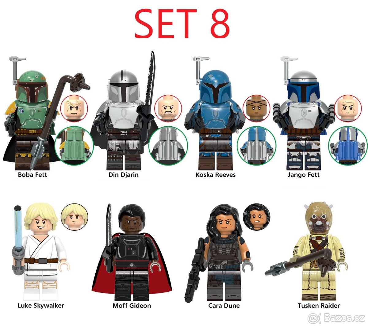 Rôzne figúrky Star Wars 6 (8ks) typ lego - nové - 7