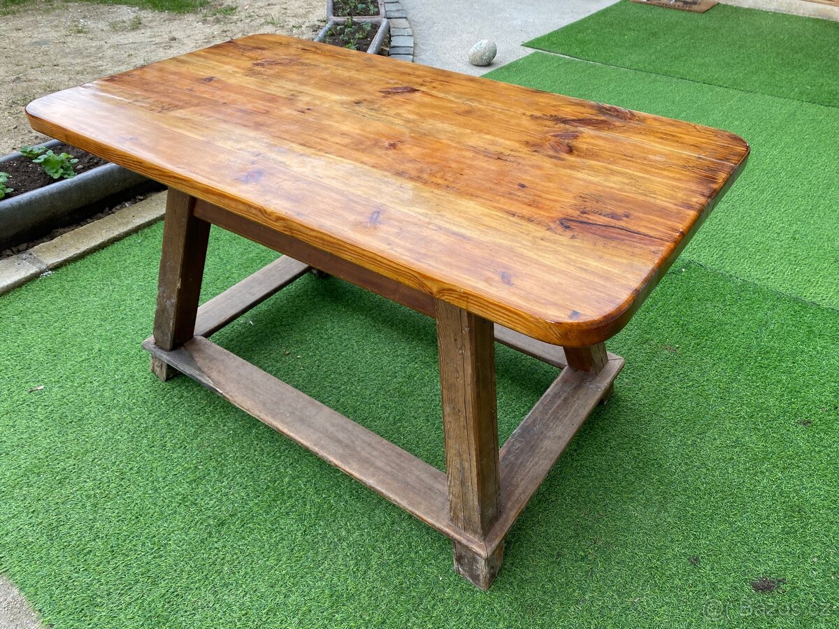 Masivní stůl borovice - 7