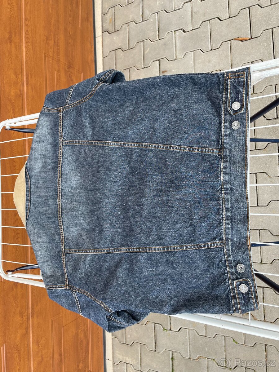 Pánská džínová bunda zn. Levi’s s podšívkou - vel. M - 7
