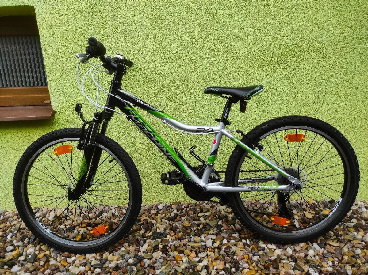 Značkové dětské kolo ROCK MACHINE 24" (stříbrná/zelená) - 7