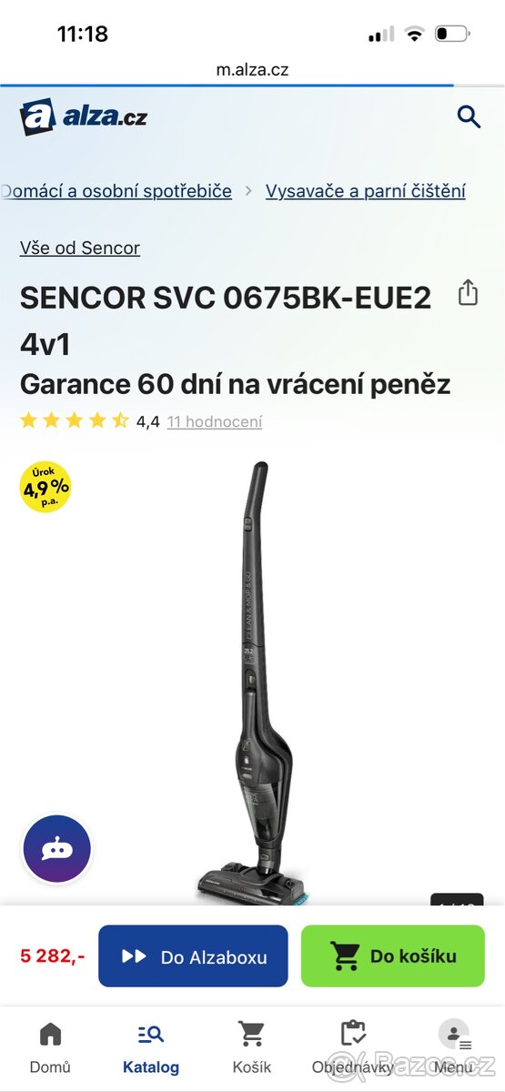 Tyčový vysavač Sencor SVC 0625AT-EUE2 25,2V - 7