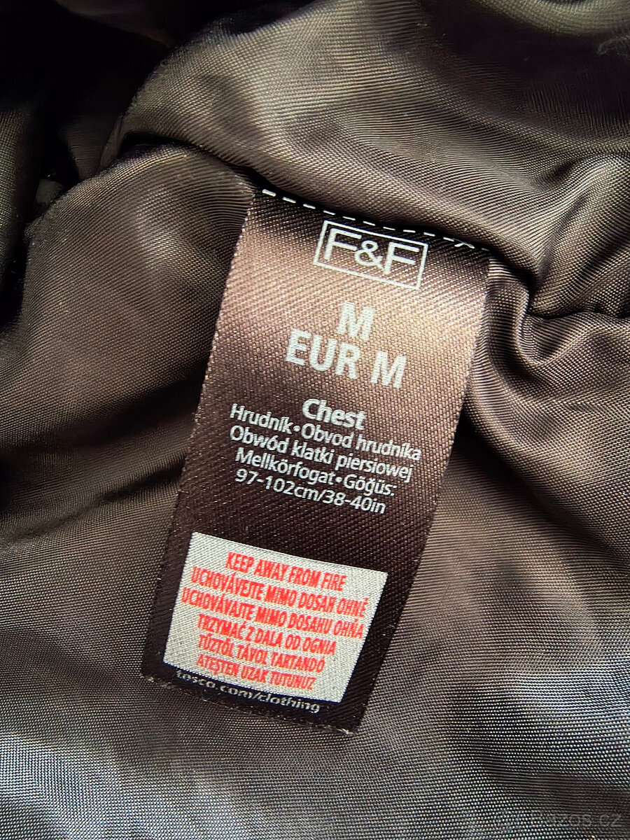 Pánská zimní lyžařská bunda F&F šedá černá vel.L - 7