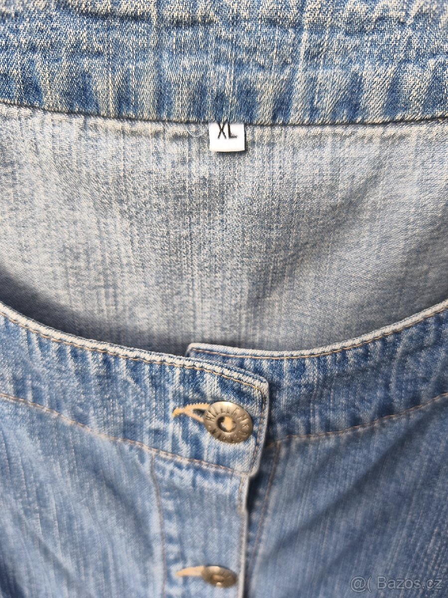 Džínové šaty vel. 38 a XL - 7