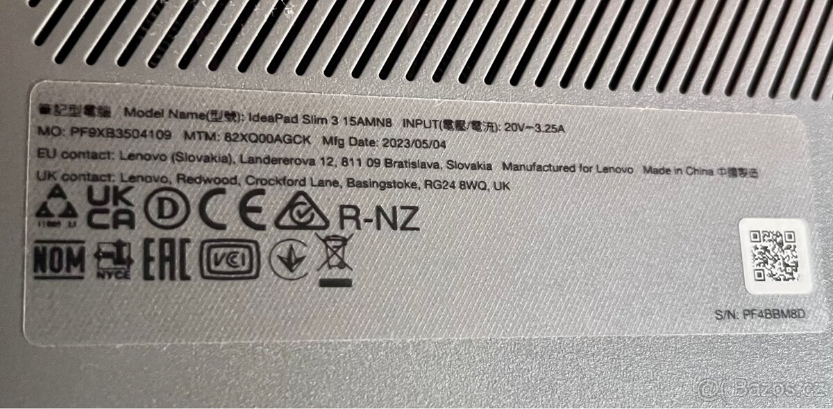 Notebook Lenovo Ideapad Slim 3 15AMN8 - 7