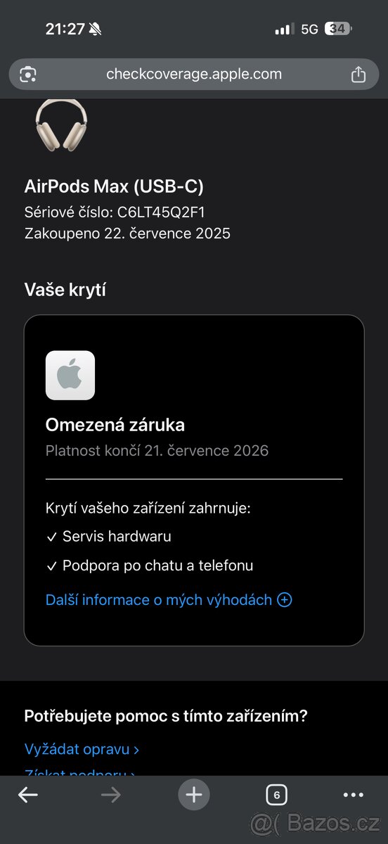 AirPods Max 2024 USB-C – TOP stav - 7