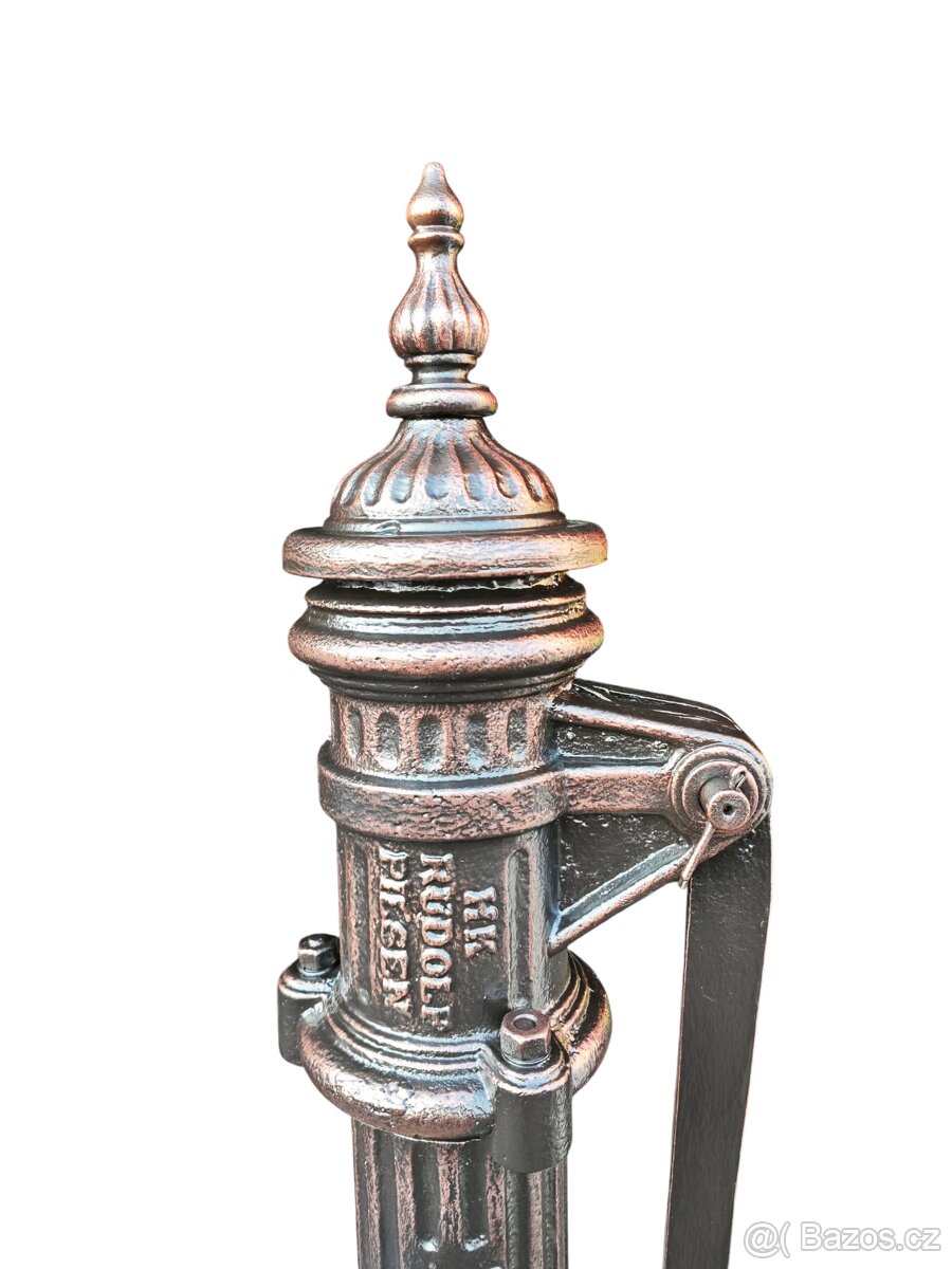 Stará antická Litinová Ruční pumpa na vodu studnu - 7