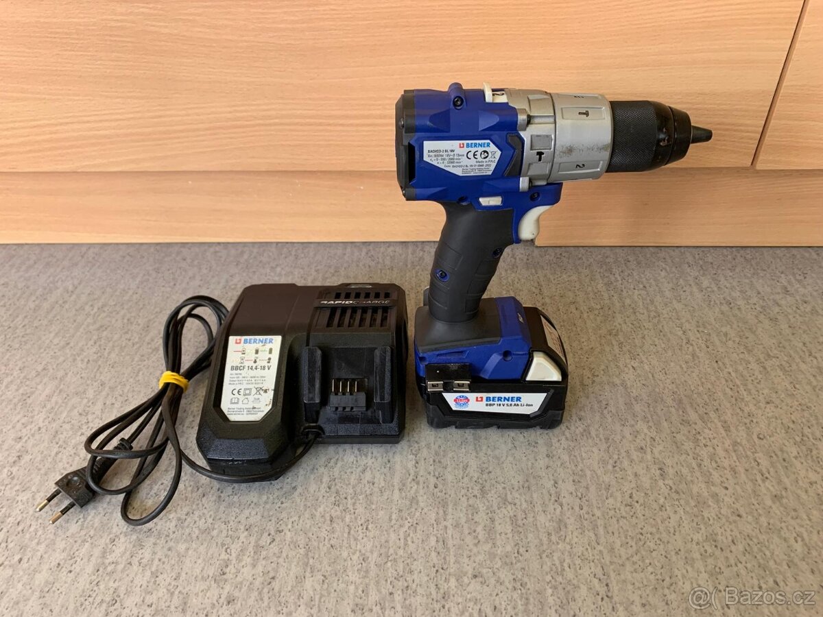 Aku Berner BACHDD-2 BL 18V +bat. 5.0 Ah+ nabíječka - 7