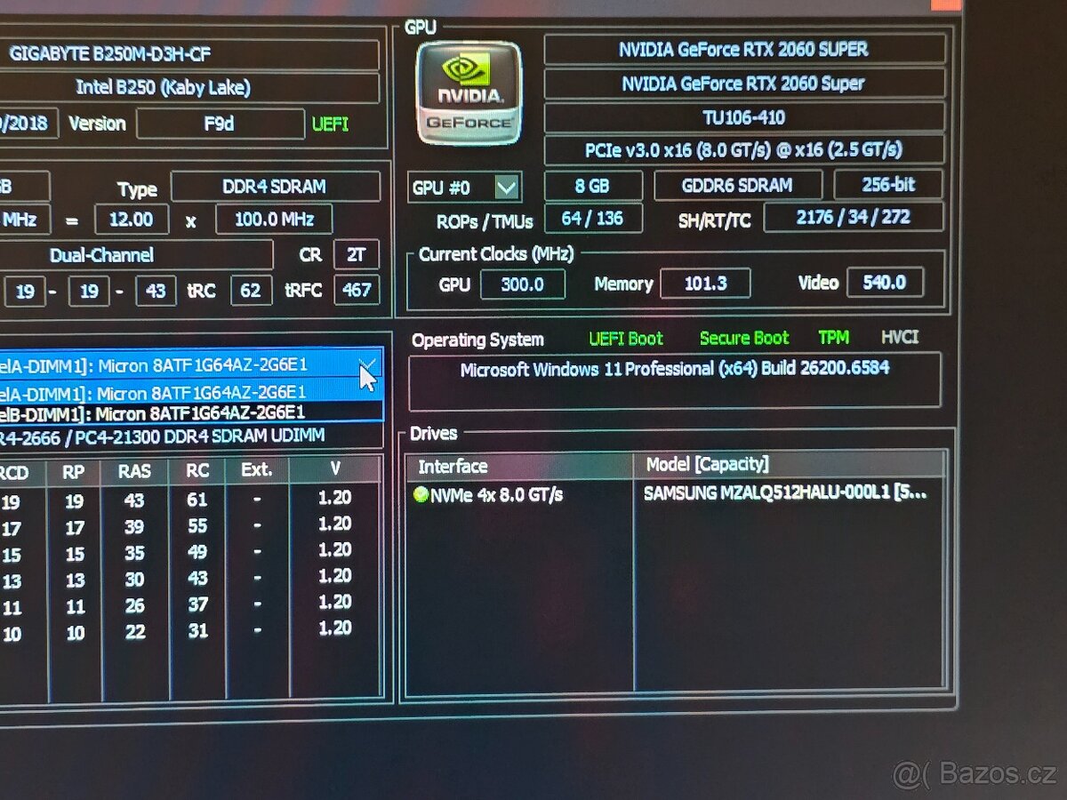 PC herní: RTX 2060 Super (8GB) / i5 / 16GB RAM / 512 NVme - 7