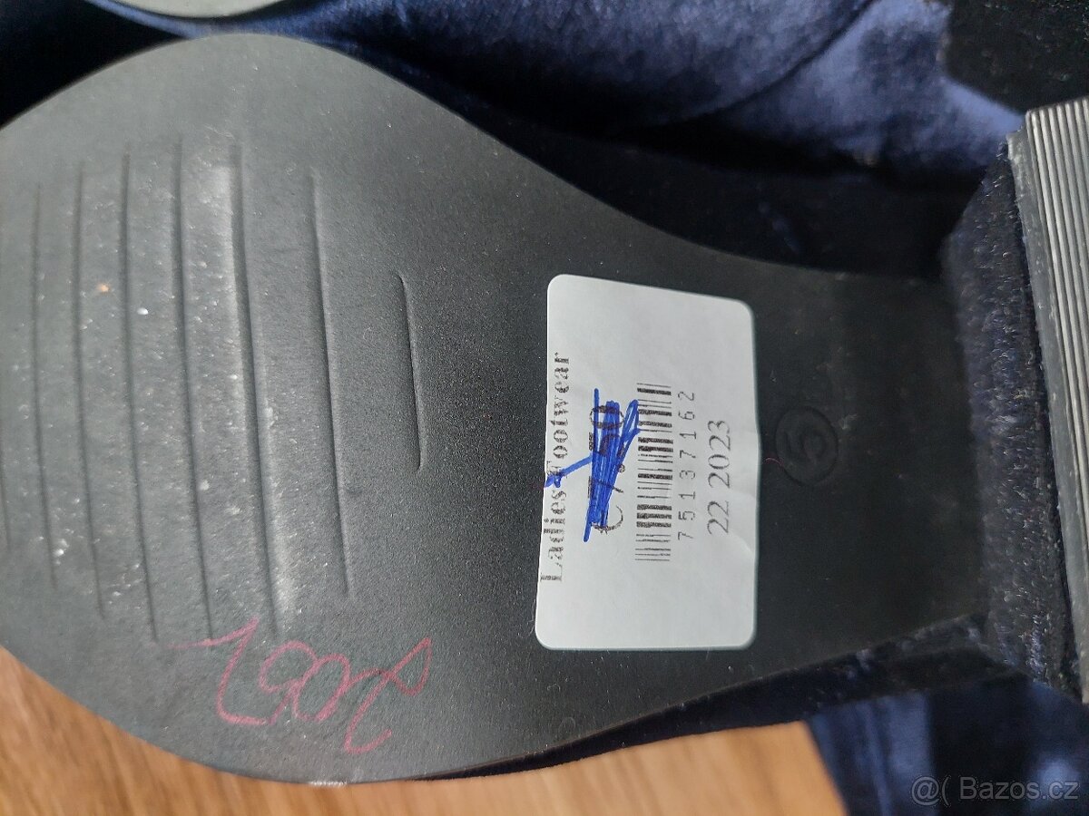 Vel. 38 Solediva modré sametové kozačky - 7