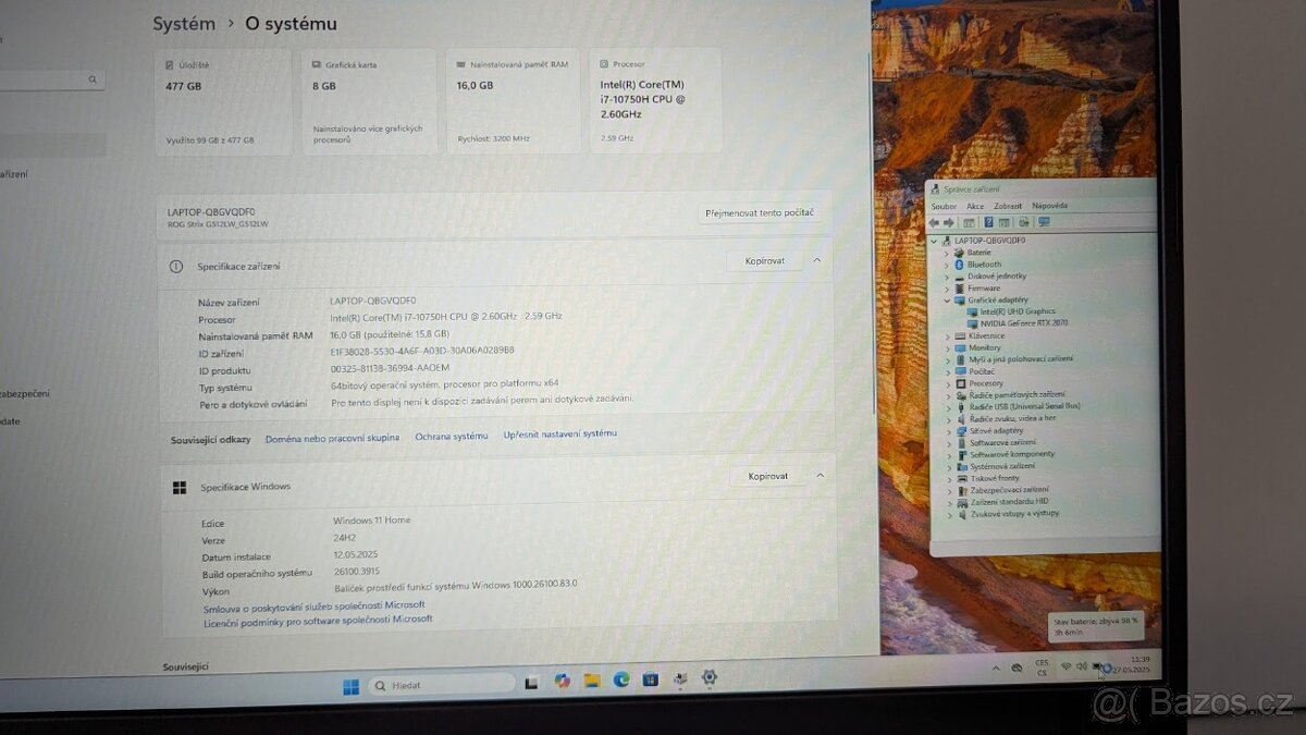HERNÍ ASUS ROG Strix G15 15.6" FHD i7 16GB 1TB SSD RTX207 - 7