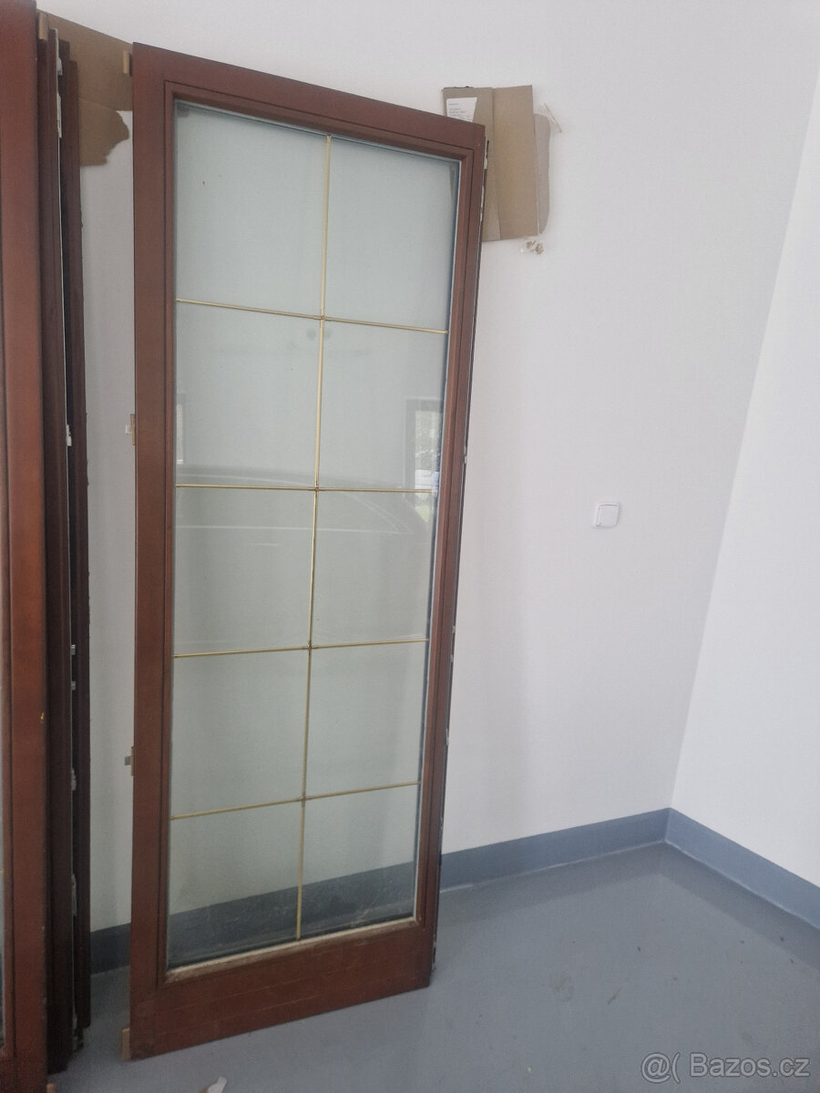 Dřevěné francouzské okno použité - 7