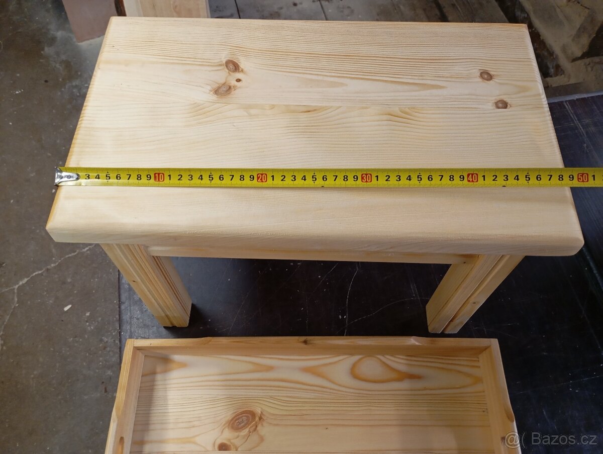 Dřevěné bedýnky a stolečky - 7