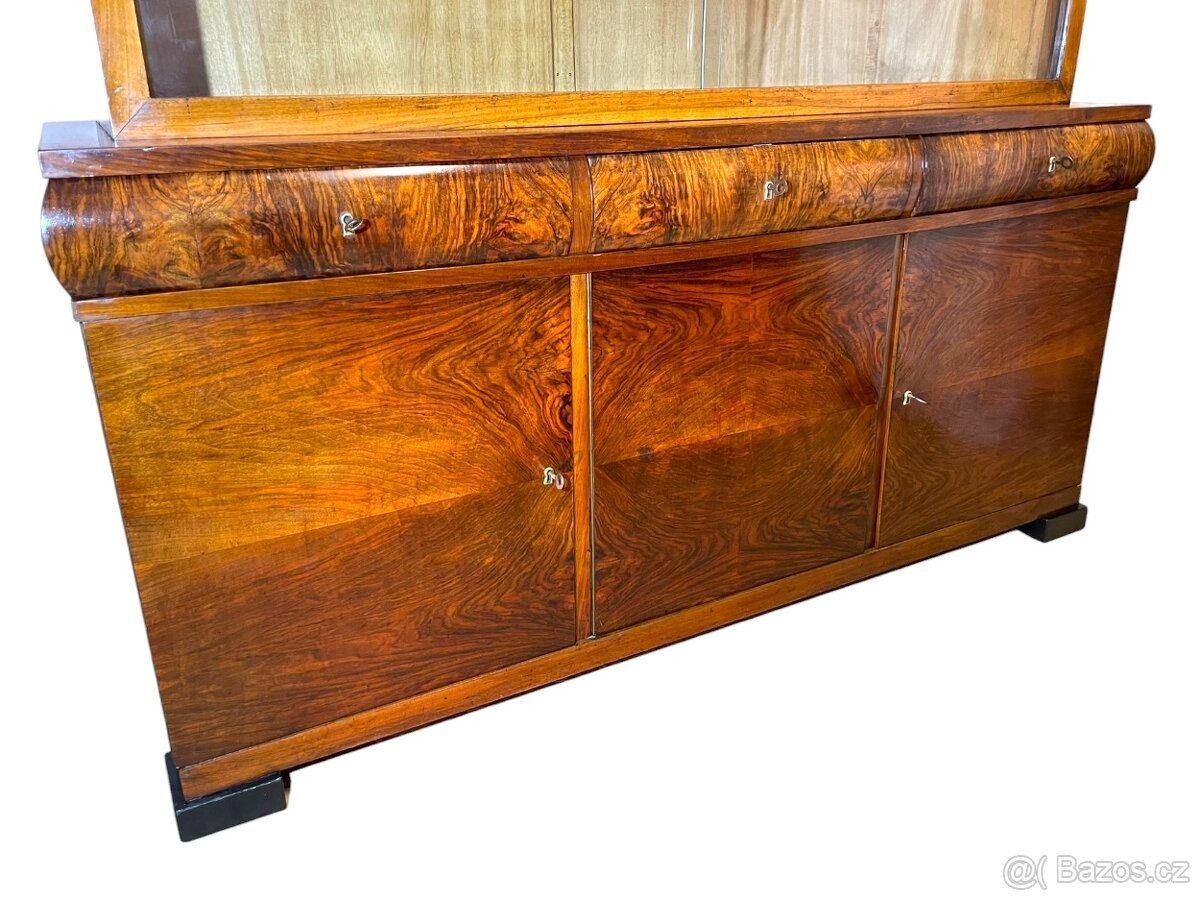 Starožitná knihovna/vitrína - Art Deco - 7