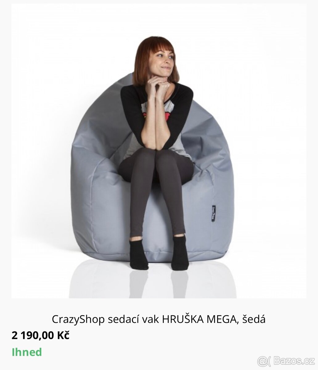 Sedací vak šedý - 7