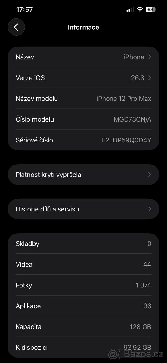 Prodám Apple 12 pro max 128GB Graphite - krásný stav - 7