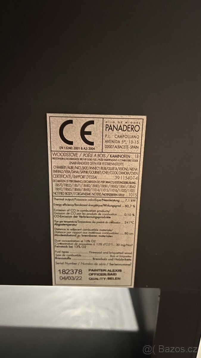Krbová kamna PANADERO - Bondoufle - 7