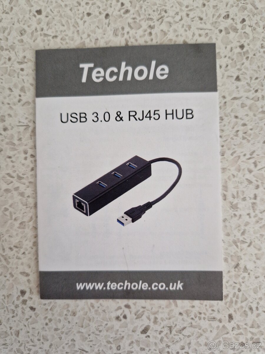 USB rozbočovač Techole 3.0 & RJ45 - 7
