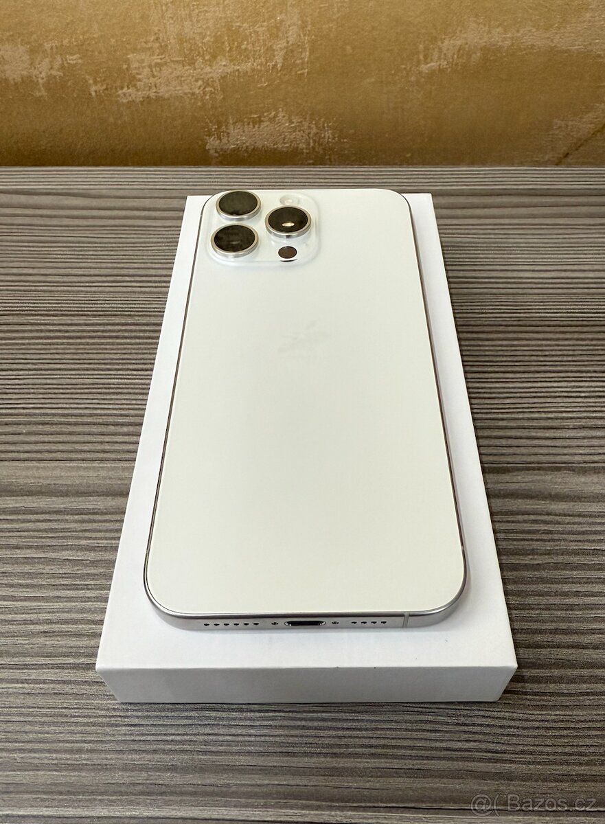 Apple iPhone 15 Pro Max 256GB bílá, 100% baterie - 7