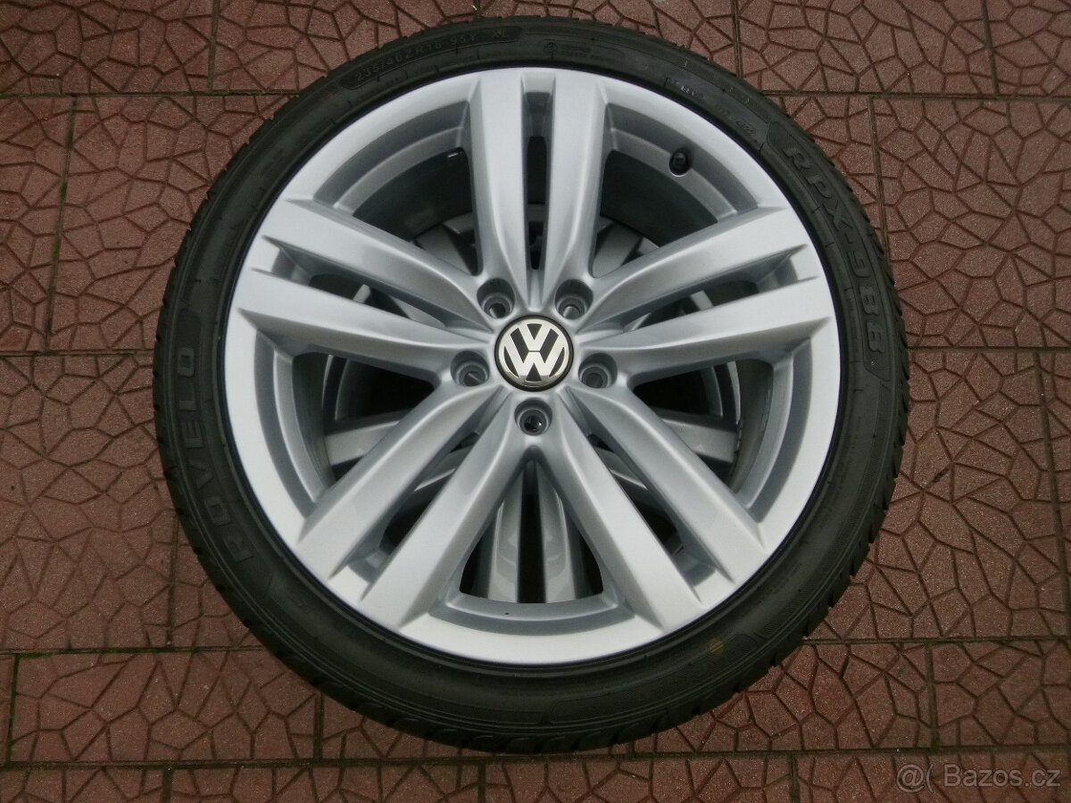 Letní alu sada disky originál VW 5x112 8Jx18 ET44 Borbet - 7