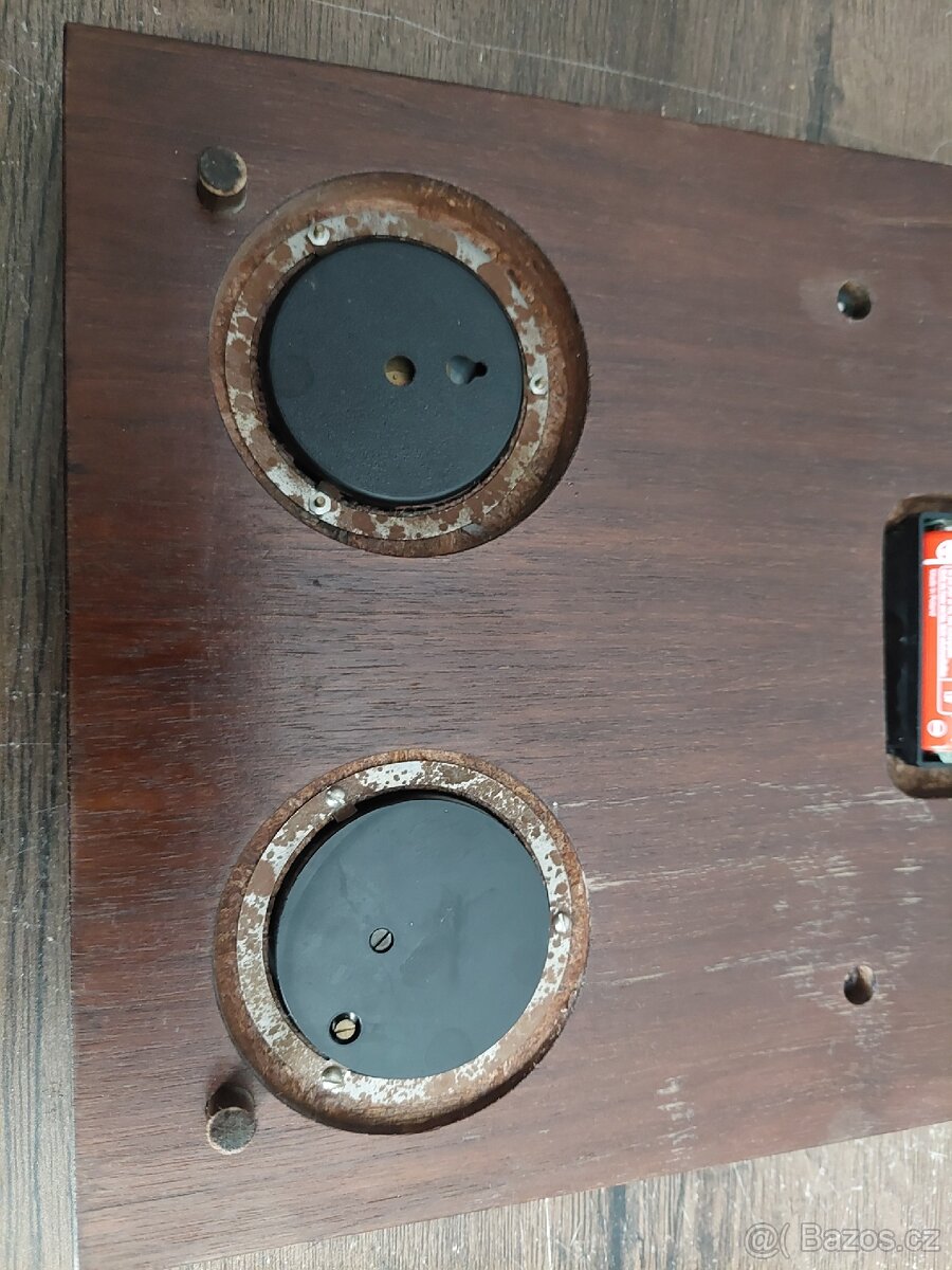 Nástěnné hodiny Weimar Quartz s barometrem-FUNKČNÍ - 7