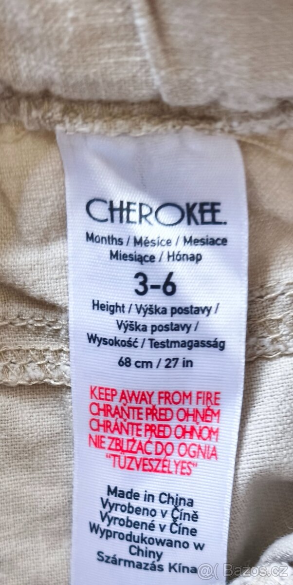 2x Klučičí kraťasy s kapsami, značky Cherokee, 3-6 měsíců - 7
