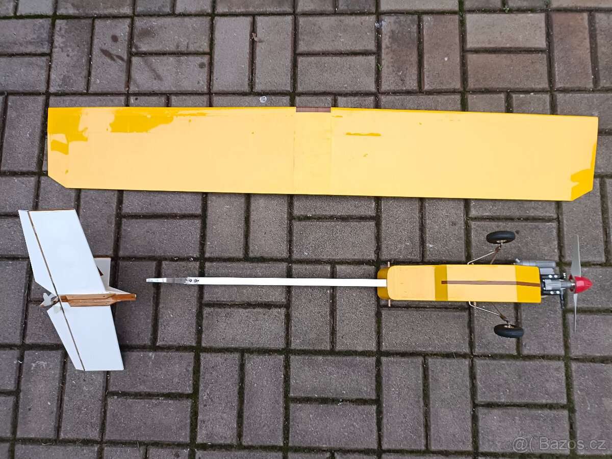 Starší ale nové nelétané rc letadlo nový motor ASP 15 Ultra - 7