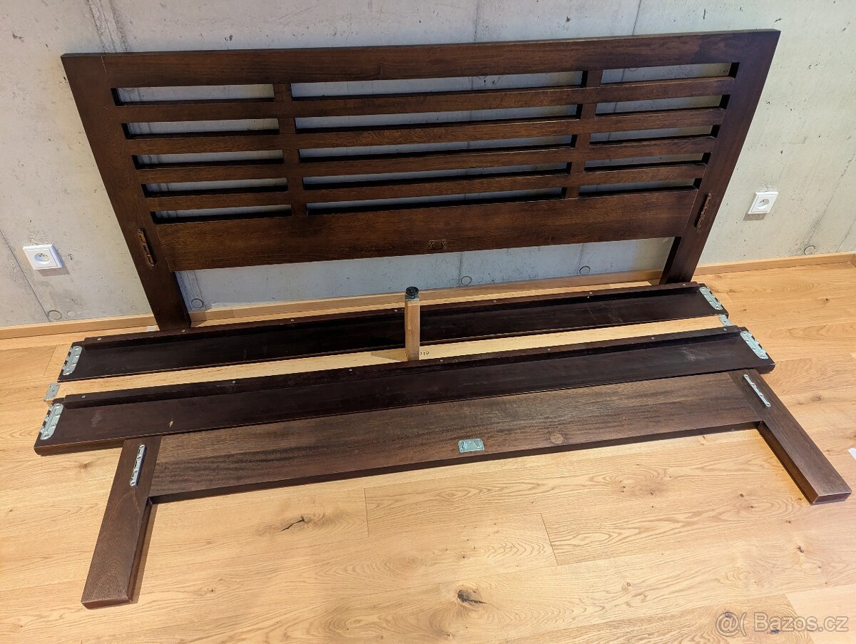 Prodloužená manželská dřevěná postel - 7