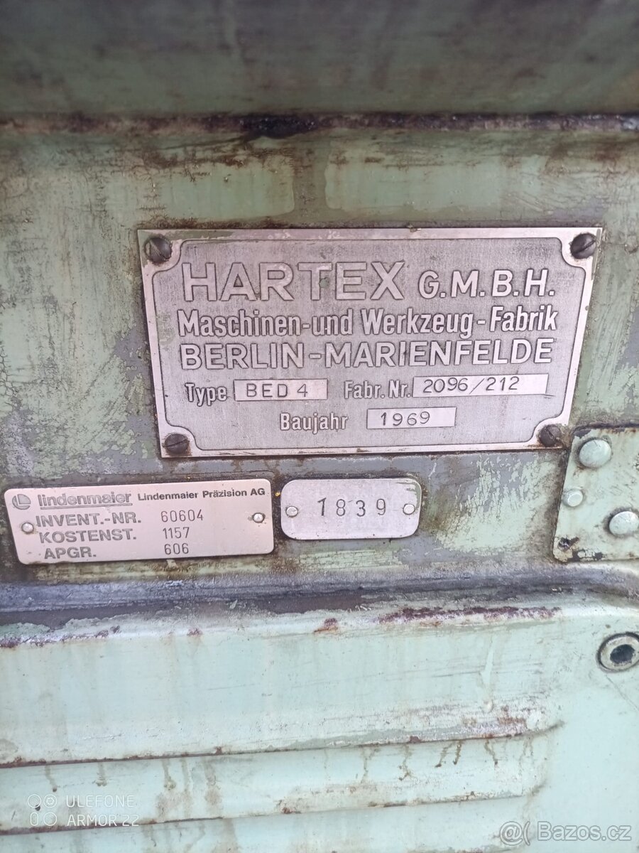 Bezhrotová bruska HARTEX BED 4 - 7