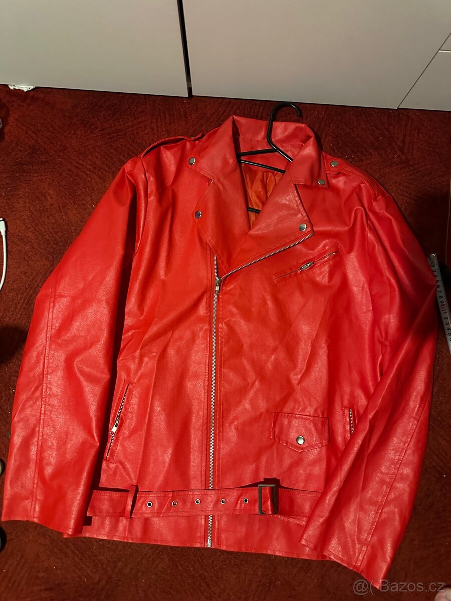 Bunda kozena cervena top stav - 7