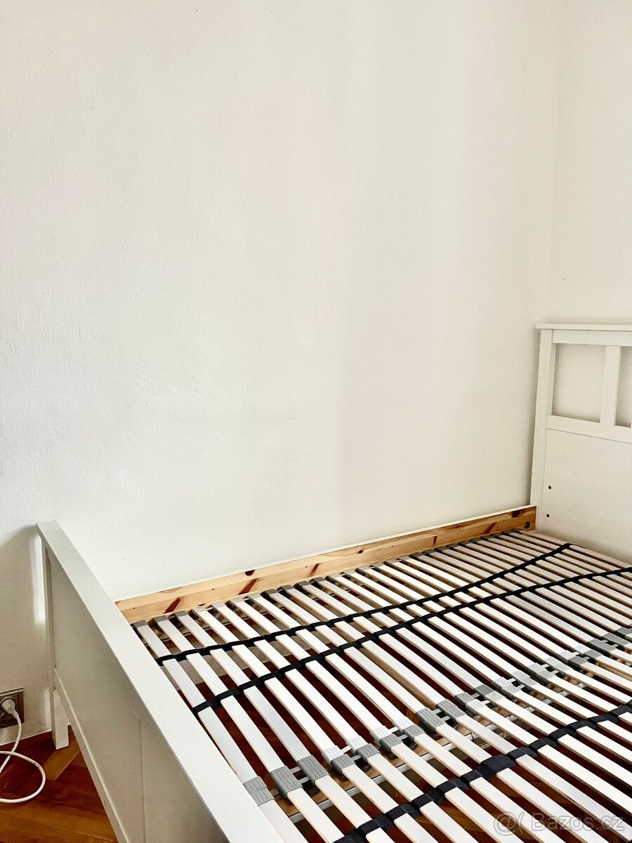 Bílý rám postele, 160x200 cm HEMNES IKEA - 7