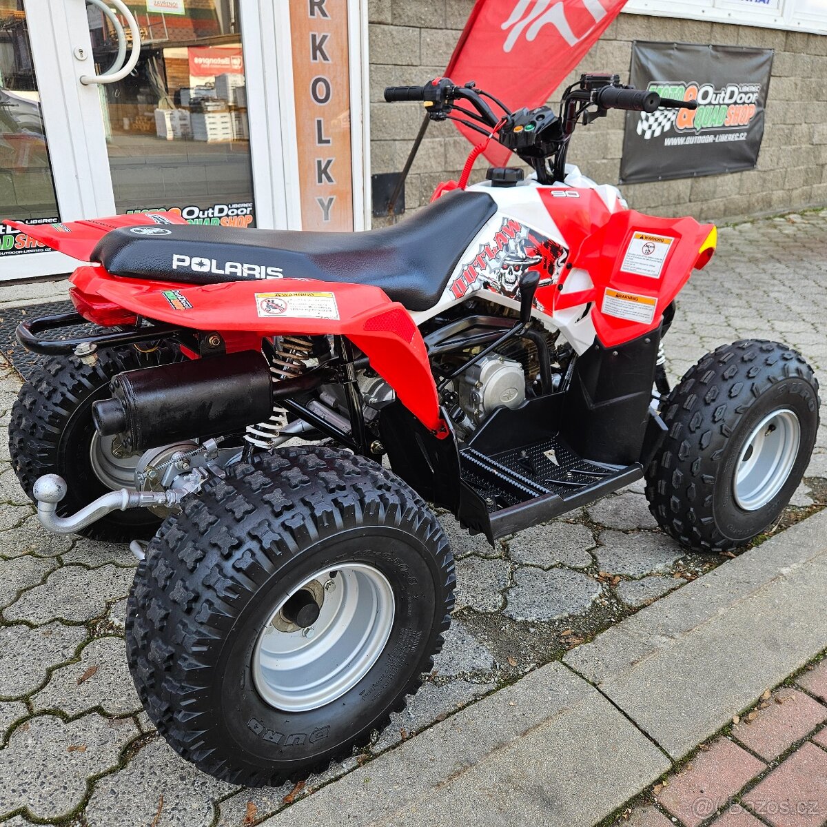 Polaris Outlaw 90, ČR, nové brzdové obložení, 6kw - 7