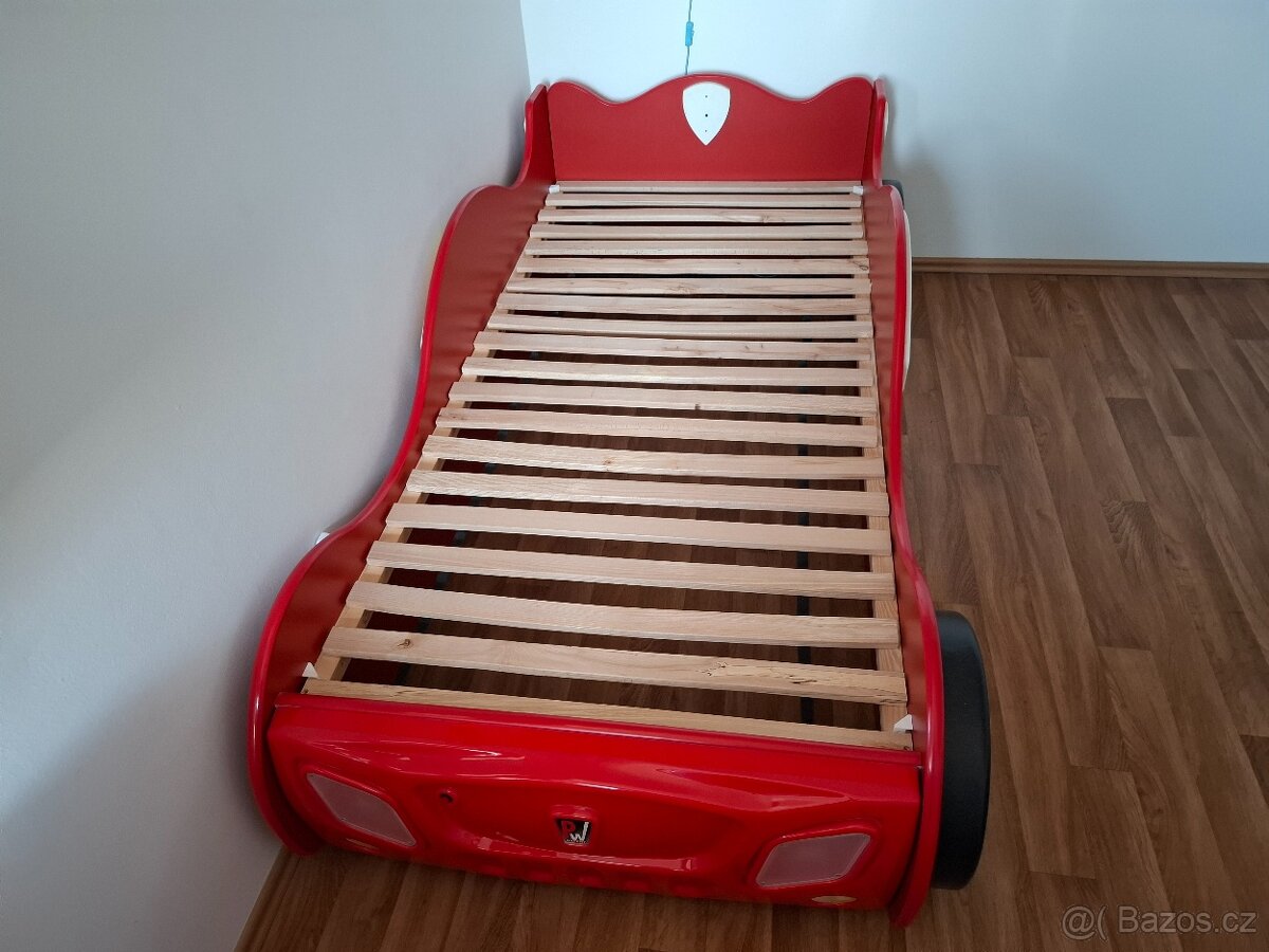 Dětská auto postel s roštem a kvalitní matrací - 7
