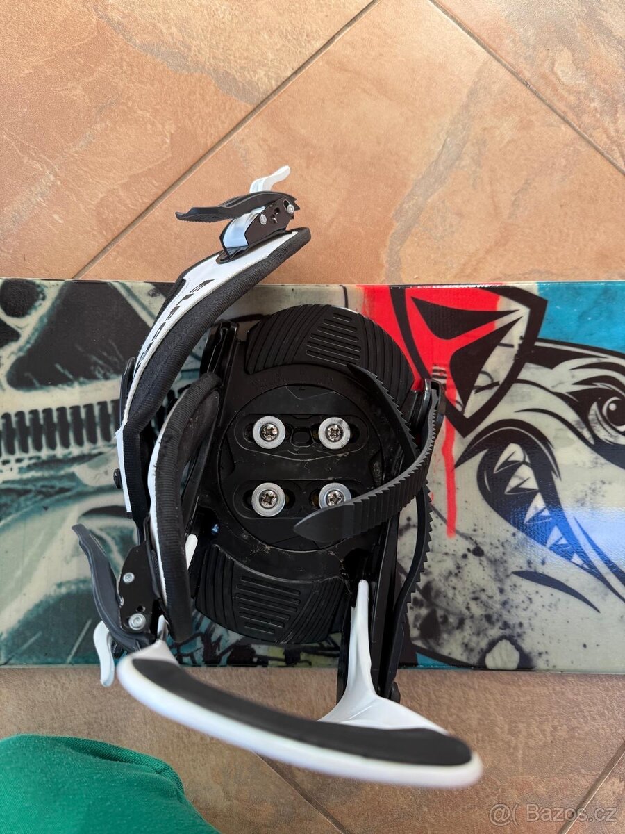 Dětský snowboard + vázání + boty - 7