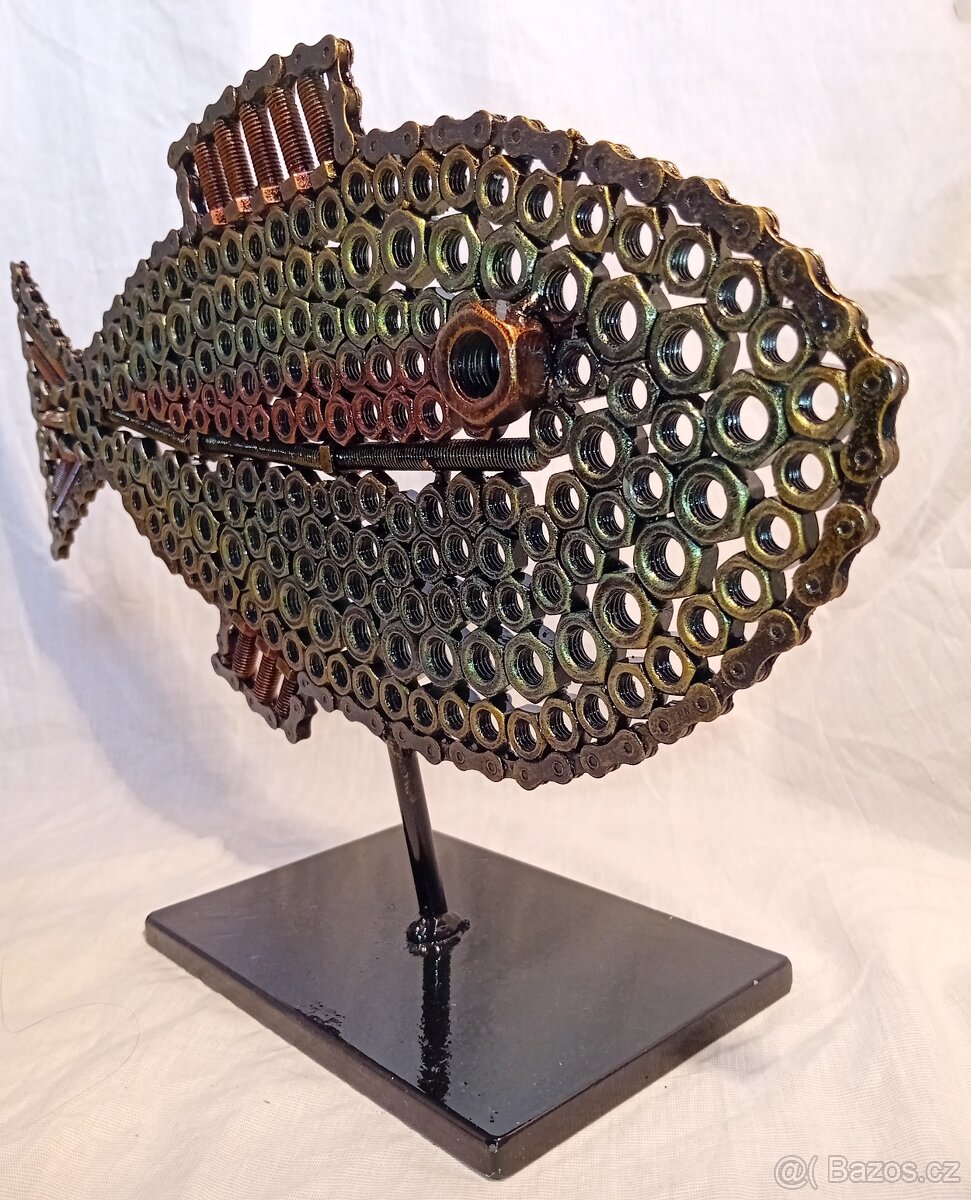 STEAMPUNK RECYCLE ART - PATINOVANÝ KOV. AUTORSKÁ TVORBA - 7