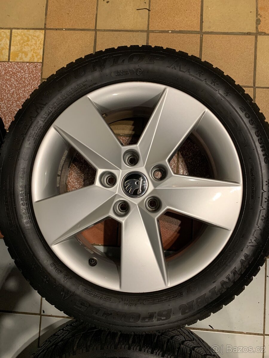 Alu kola Škoda R16 5X112 ZIMNÍ PNEU 205/55 R16 ILLIAS - 7
