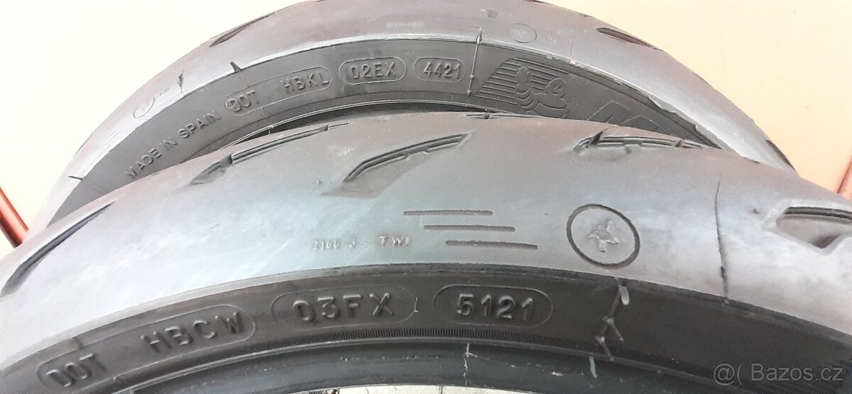Michelin Road 5 - 2CT, zánovní sada 190/55/17+120/70/17 - 7
