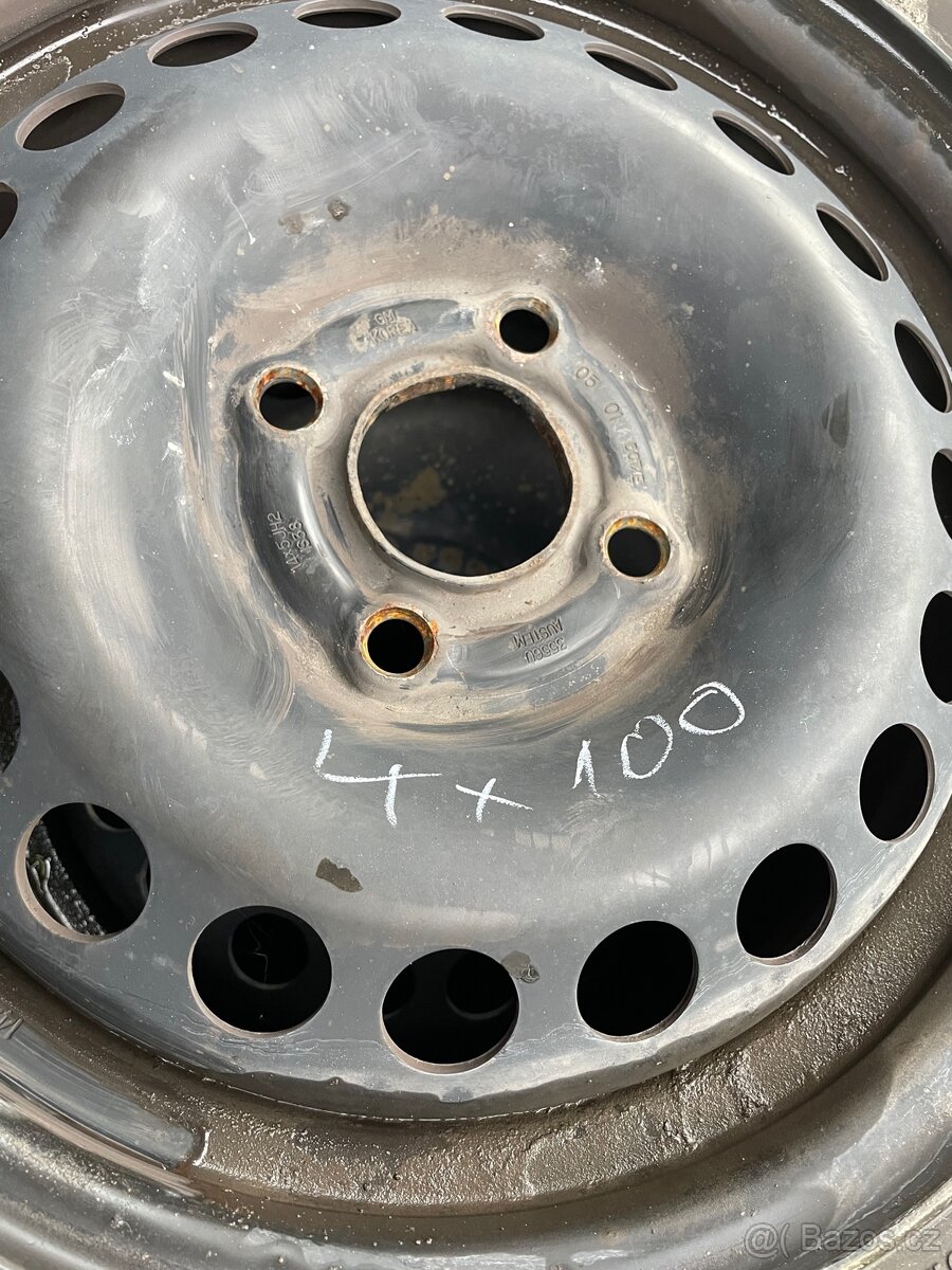 Plech disky 4x100 včetně zimních pneu 165/65R14 - 7