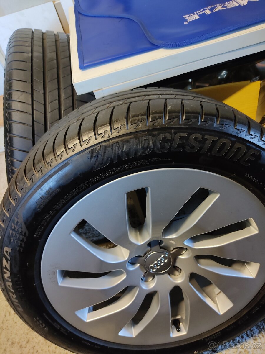 Alu kola Audi A6 A5 A7 5x112 r18 Originál,pneu7m 225/55/18 - 7