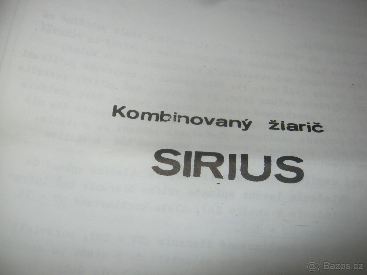 Prodám nikdy nepoužívané horské sluníčko-slunce SIRIUS. - 7
