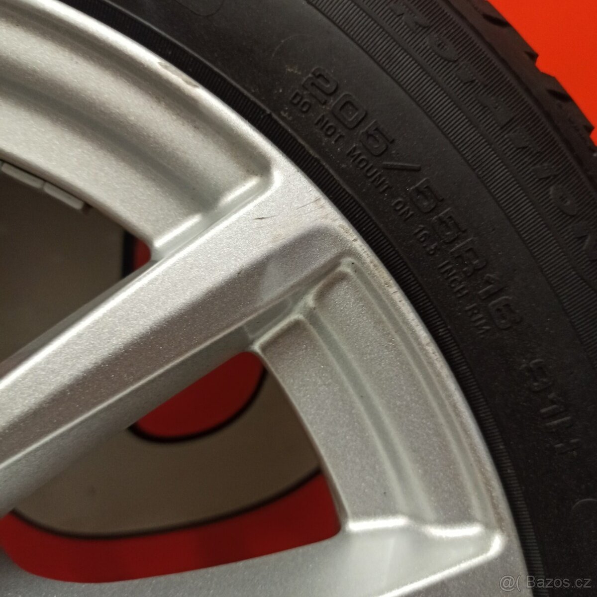 ALU kola Borbet 5x112, ET48, zimní pneu 205/55 R16 - 7