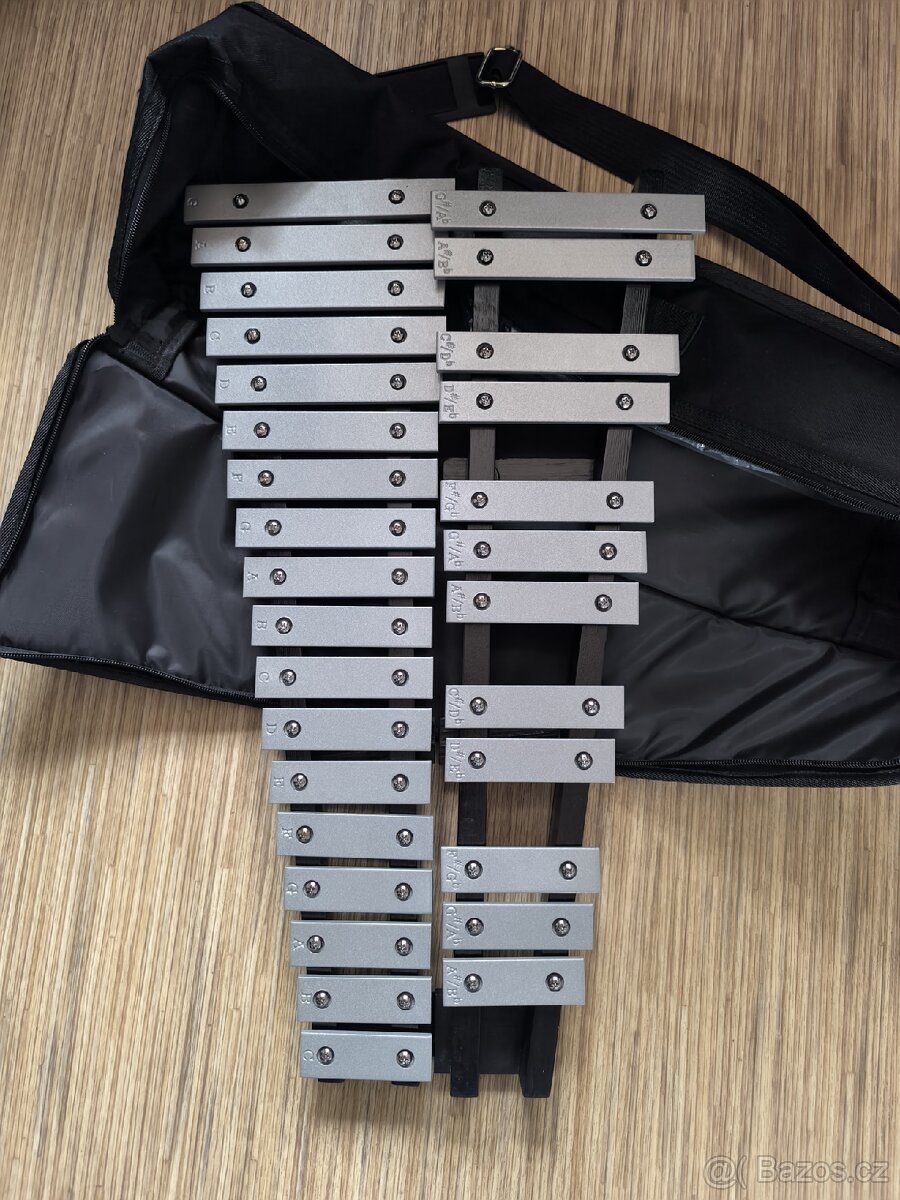 Kovový xylofon (metalofon) + brašna - NOVÝ - 7