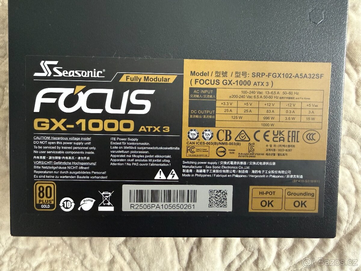 Seasonic Focus GX-1000 ATX 3.1 - 7