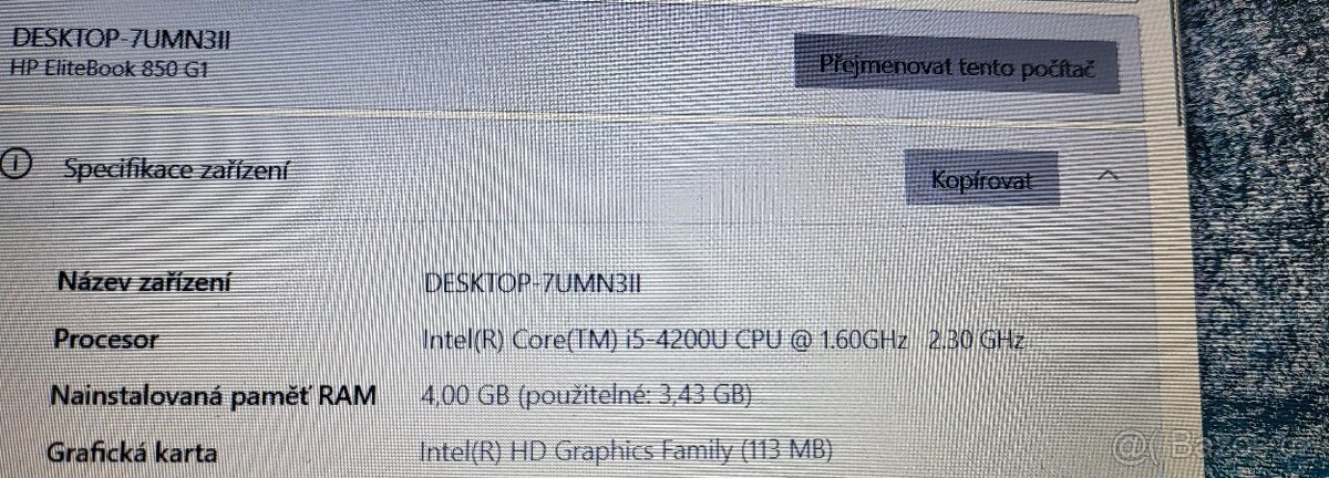 hp elitebook notebook ram 4 až 16 gb hdd 100 až 1tb možnost - 7