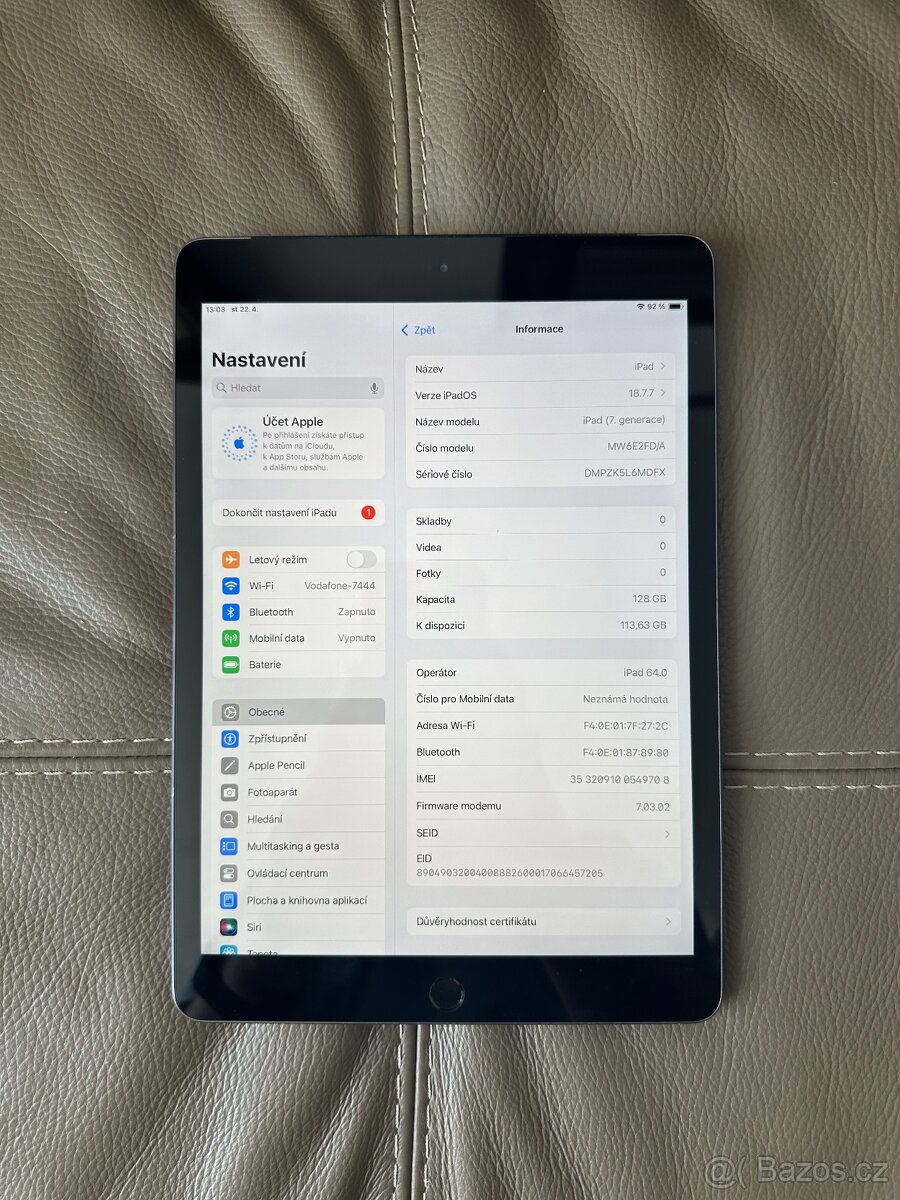 Apple iPad 7 128Gb wifi+cellular - 7