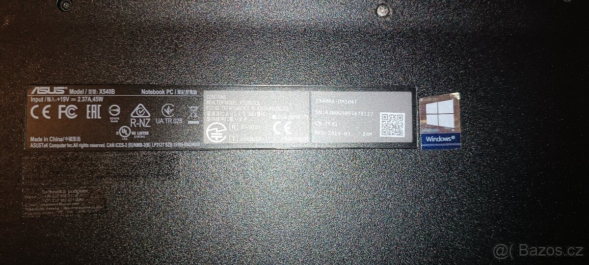 Notebook ASUS X540B-DM104T - 7