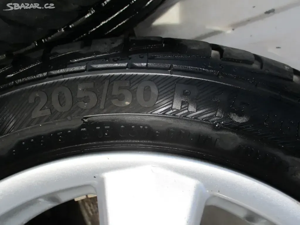 ALU kola 4x100 6,5x15 ET37 s pneu 205/55 R15 - 7