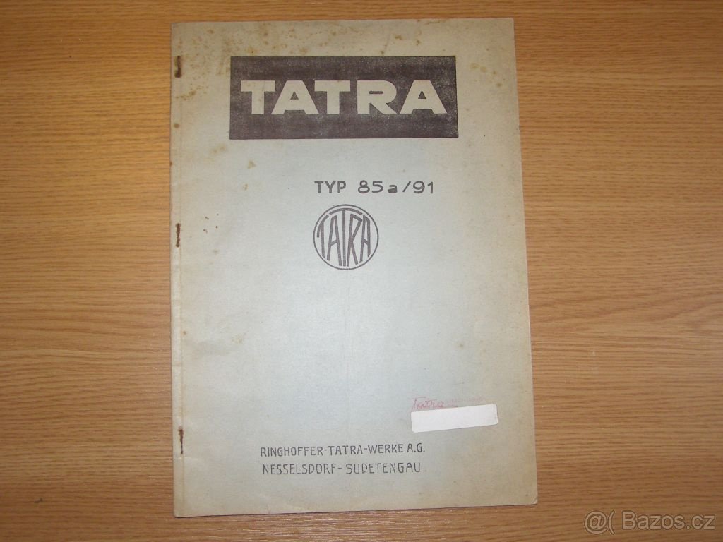 Vyměním literaturu Tatra 27, 81 a 85 a Škoda 606 a 706 - 7